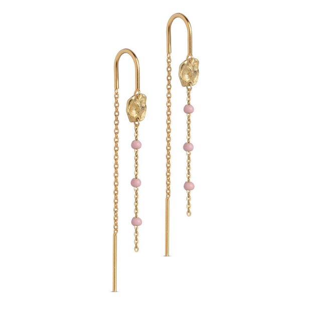 Billede af Lola Refined Øreringe | Forgyldt M/light Pink Fra Enamel Copenhagen