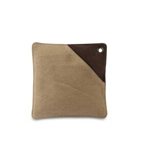 STUFF DESIGN - GRYDELAP I CANVAS 20X20 CM - BEIGE/DARK BROWN