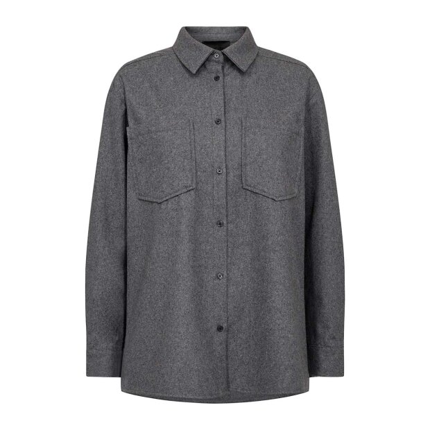 Billede af Ellinor Skjorte | Dark Grey Melange Fra Levete Room
