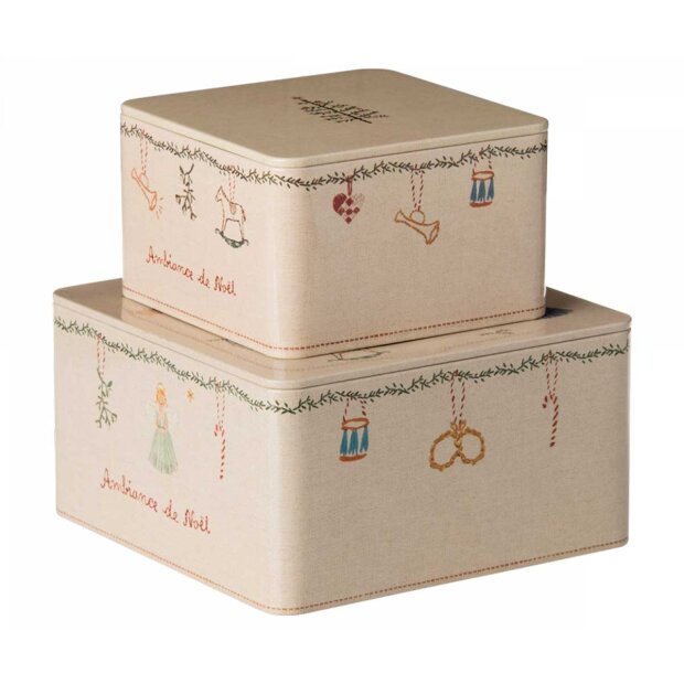 Billede af Metalboxe - 2 Stk. 10x18x18 Cm Fra Maileg