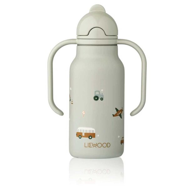 Billede af Kimmie Vandflaske I Stål 250ml | Vehicle/dove Blue Fra Liewood