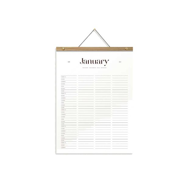 Billede af Family Mini M/ramme - 2024 | Oak Fra Kbhavn Calendar