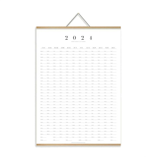 Billede af Wall M/ramme - 2024 | Oak Fra Kbhavn Calendar