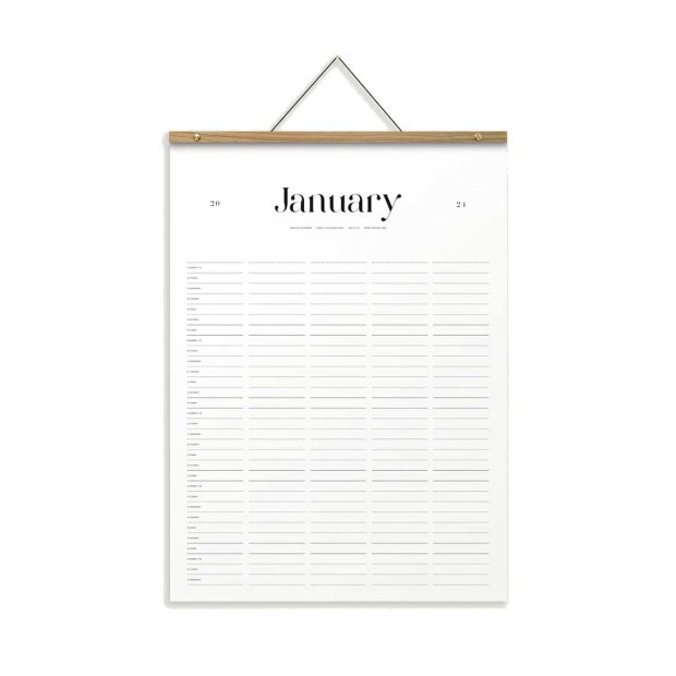 KBHAVN CALENDAR - FAMILY MAXI M/RAMME - 2024 | OAK