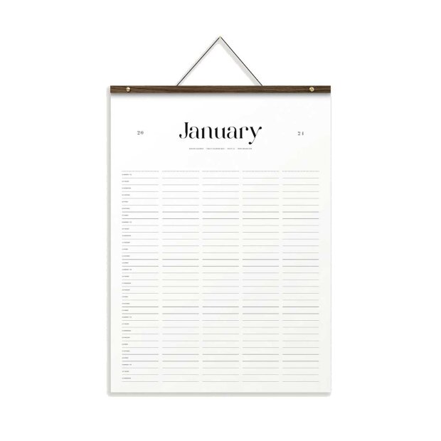 Billede af Family Maxi M/ramme - 2024 | Smoked Oak Fra Kbhavn Calendar