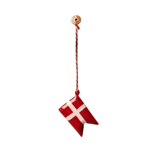 11: Metalophæng Dansk Flag 4,5 Cm Fra Maileg