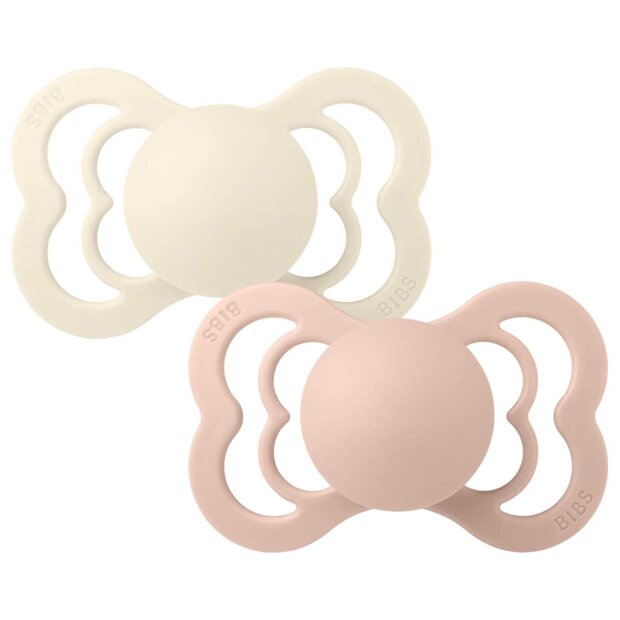 Billede af 2-pak Supreme Silikonesutter Size 2 | Ivory/blush Fra Bibs