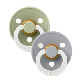 BIBS - 2-PAK GLOW- RUND - STR. 2 | SAGE/CLOUD
