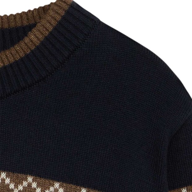 HUST AND CLAIRE - PELLE PULLOVER | NAVY