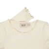 WHEAT - RIB T-SHIRT LACE LS | EGGSHELL