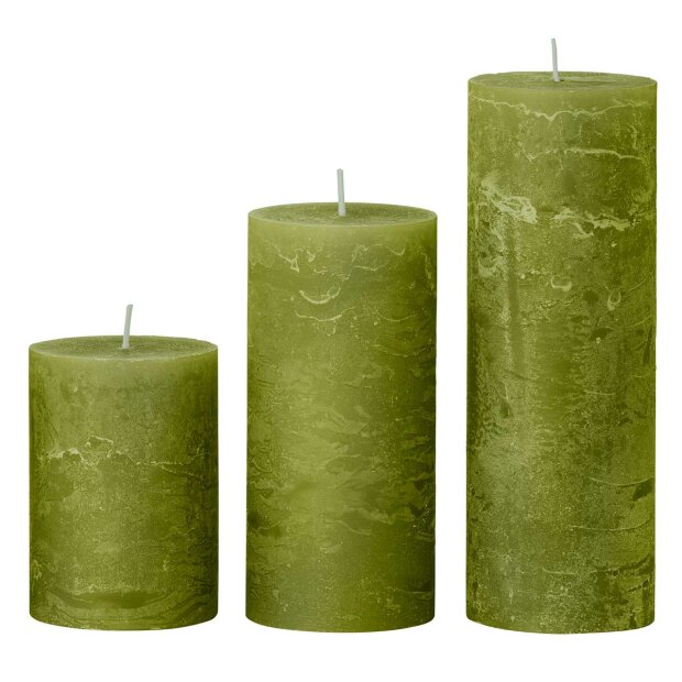 COZY LIVING - RUSTIC CANDLE 10X15 - 120 TIMER | FERN GREEN