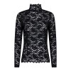 NEO NOIR - LIZA LACEFLOWER BLUSE | SORT