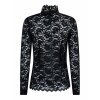 NEO NOIR - LIZA LACEFLOWER BLUSE | SORT