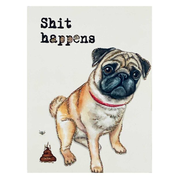 Billede af Greeting Card | Shit Happens Fra Vanilla Fly