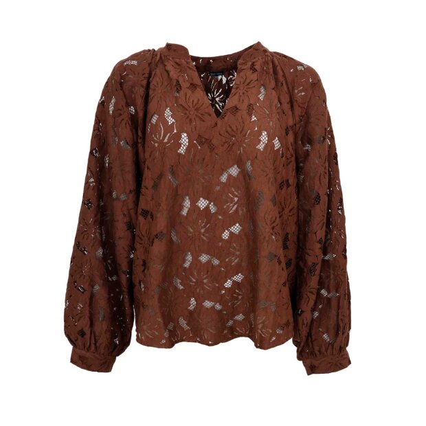 Billede af Nelly Flower Bluse | Coffee Fra Black Colour
