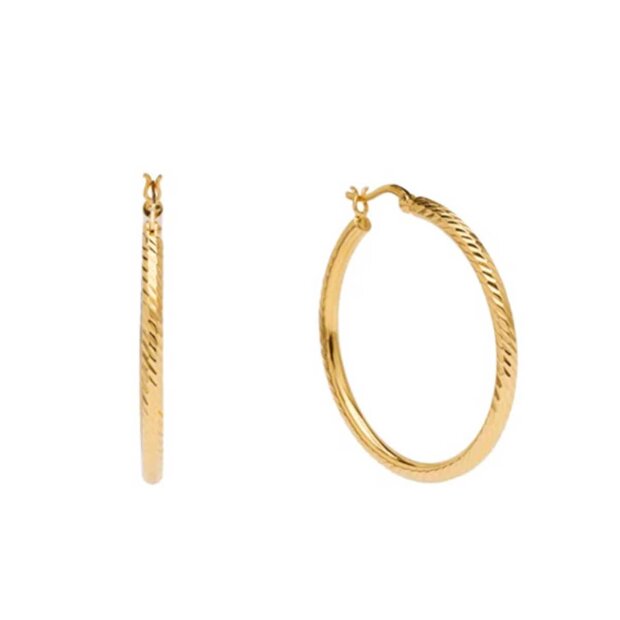 Billede af Mia Large Hoops | Forgyldt Fra Pico Smykker