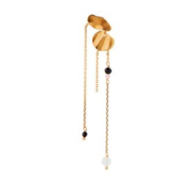 STINE A - FESTIVE CLEAR SEA EARRING WITH CHAINS & STONES | FORGYLDT