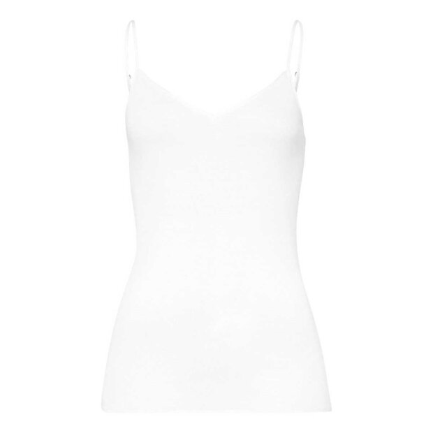 HANRO - SPAGHETTI TOP I BOMULD | HVID