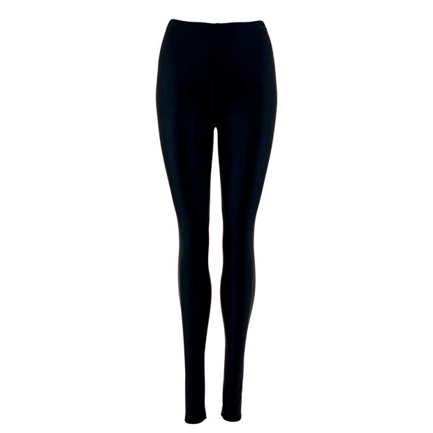 BLACK COLOUR - GAYA GLOSSY LEGGINGS | SORT