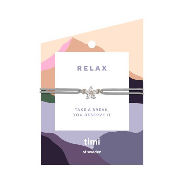 Billede af Timi Of Sweden Armbånd | Relax M/grå Snor Fra Timi Of Sweden