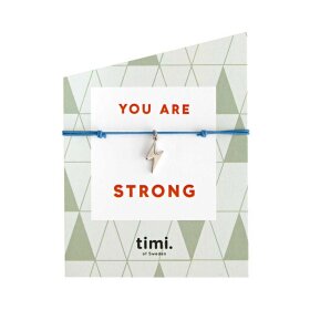 TIMI OF SWEDEN - TIMI OF SWEDEN ARMBÅND | YOU ARE STRONG M/BLÅ SNOR