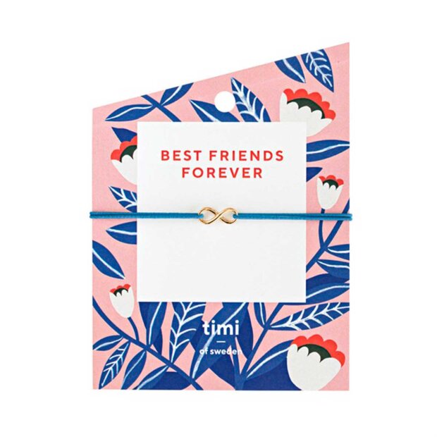 Billede af Timi Of Sweden Armbånd | Bff M/blå Snor Fra Timi Of Sweden
