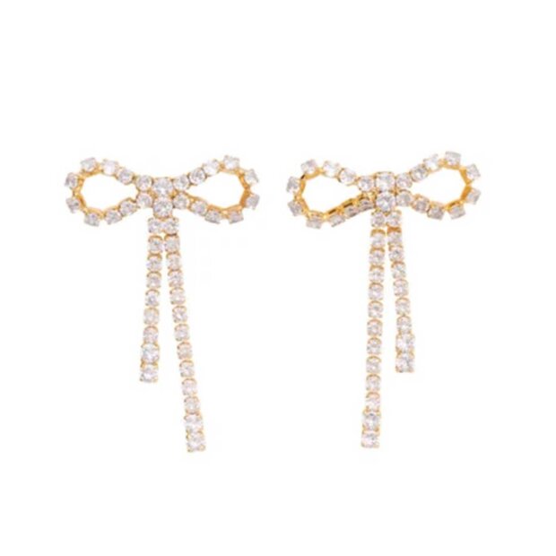 PICO - ARCO LARGE CRYSTAL ØRESTIKKER | FORGYLDT