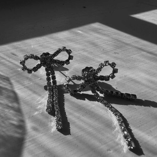 PICO - ARCO LARGE CRYSTAL ØRESTIKKER | FORGYLDT