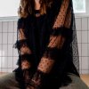 BLACK COLOUR - DENA MESH BLUSE | SORT