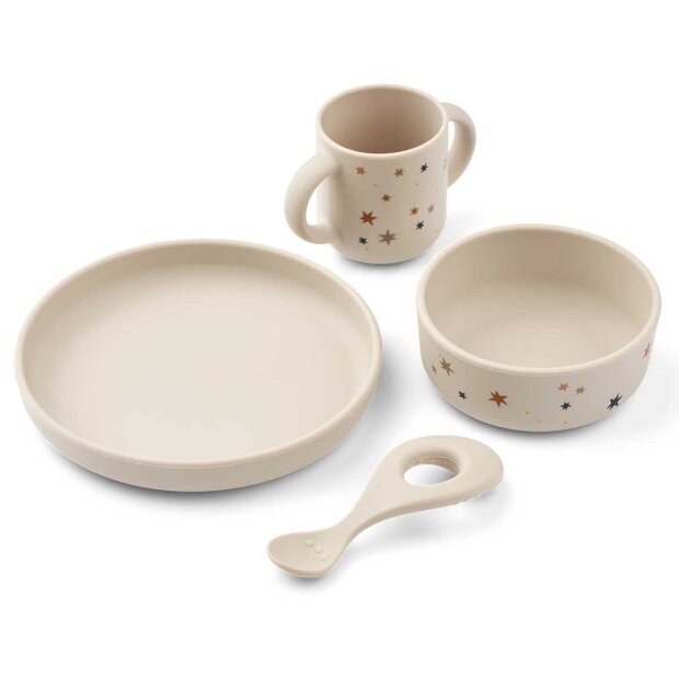 Billede af Vivi Printed Silicone Set | Star Bright/sandy Fra Liewood