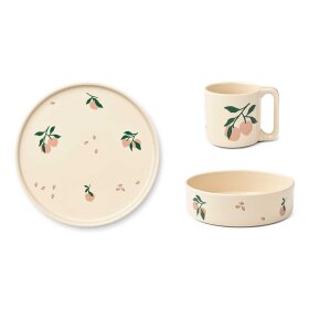 LIEWOOD - CAMREN PORCELAIN TABLEWARE SET | PEACH/SEA SHELL