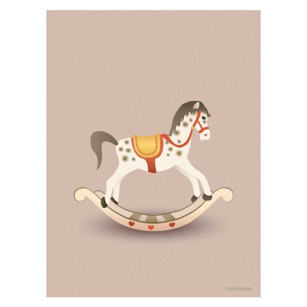 Billede af Anledningskort A6 | Gyngehest Rosa Fra Vissevasse