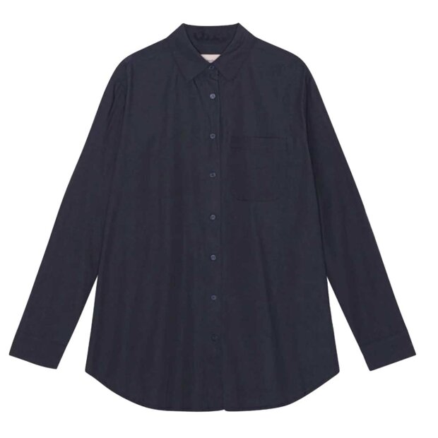 Billede af Gaia Skjorte I Poplin | Navy Fra Moshi Moshi Mind