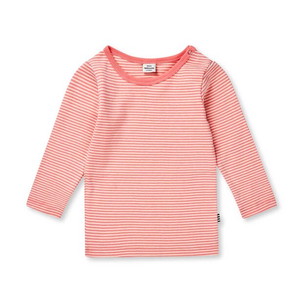 Billede af Soft Mini Striped Tobinino Tee | Shell Pink/seedpearl Fra Mads Nørgaard Kids