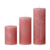COZY LIVING - RUSTIC CANDLE 7X15 - 60 TIMER | CORAL