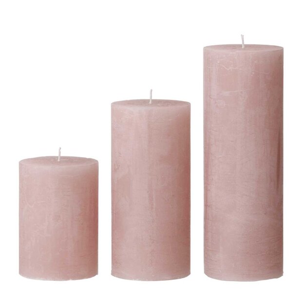 COZY LIVING - RUSTIC CANDLE 7X20 - 75 TIMER | CRYSTAL ROSE