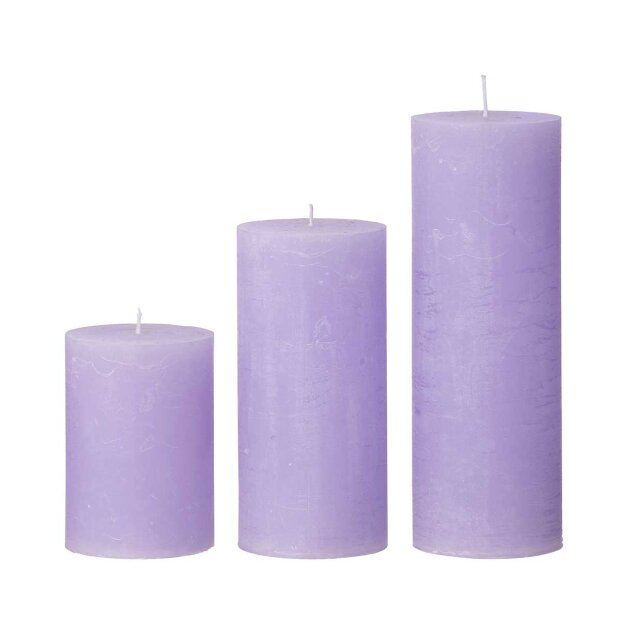 COZY LIVING - RUSTIC CANDLE 7X20 - 75 TIMER | VIOLET