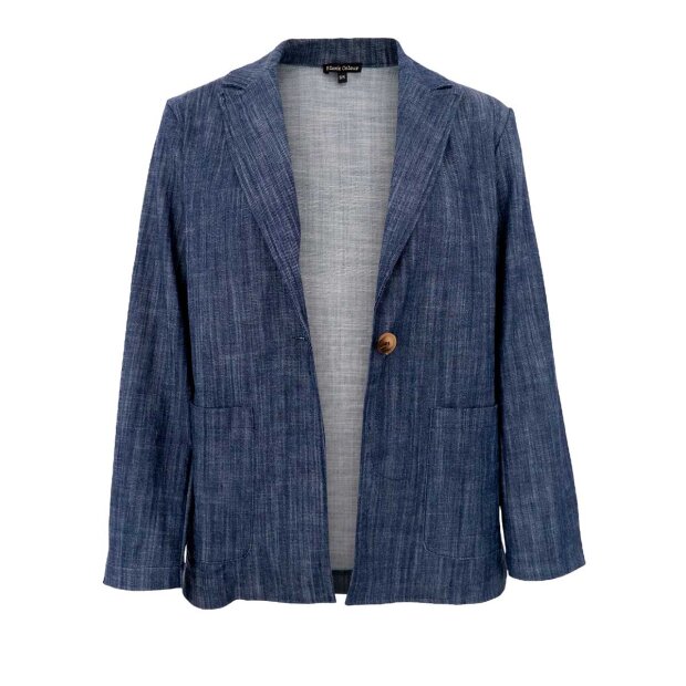 Billede af Box Blazer | Navy Denim Fra Black Colour