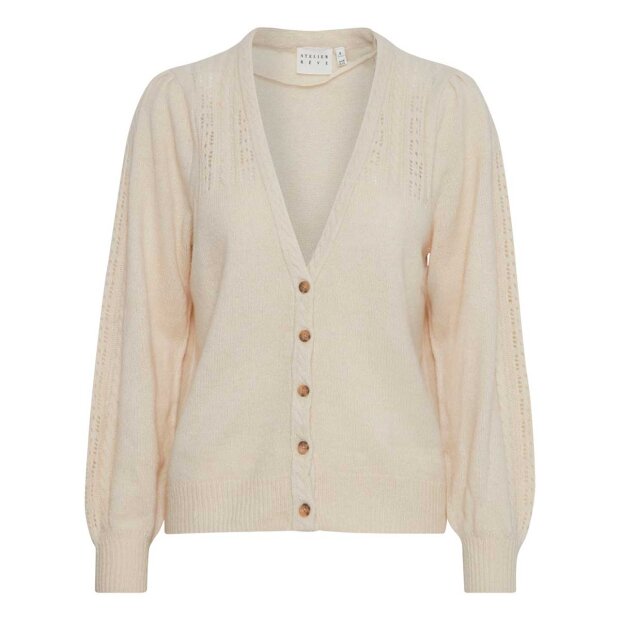 Billede af Chiba Cardigan | Birch Melange Fra Atelier Reve