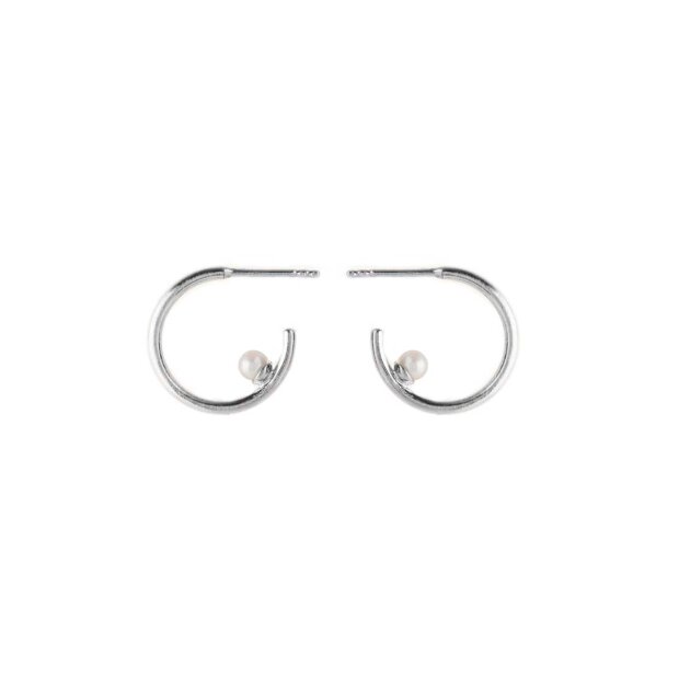 Billede af Pearl Globe Hoops | Sølv Fra Pernille Corydon