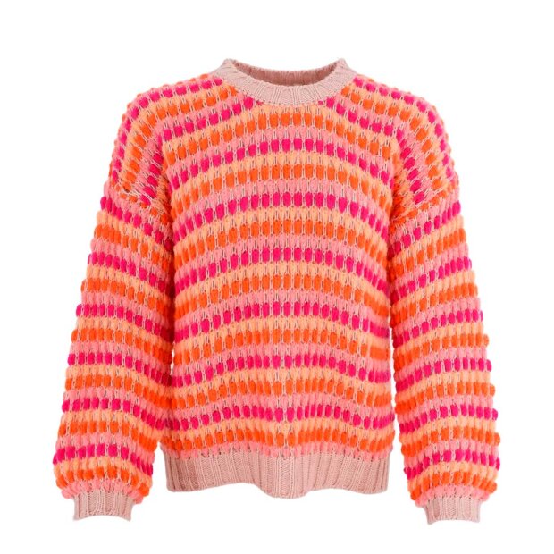 Billede af Bubble Knit Jumper | Pink Multi Fra Black Colour