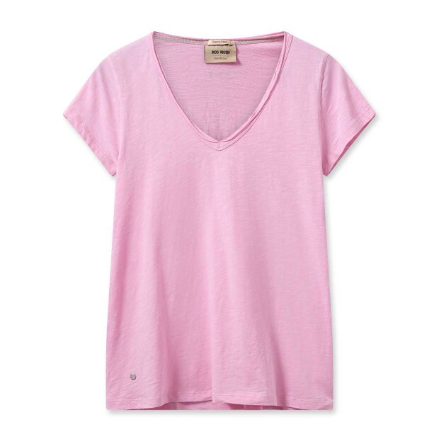 Billede af Tulli V-ss Basic T-shirt | Begonia Pink Fra Mos Mosh