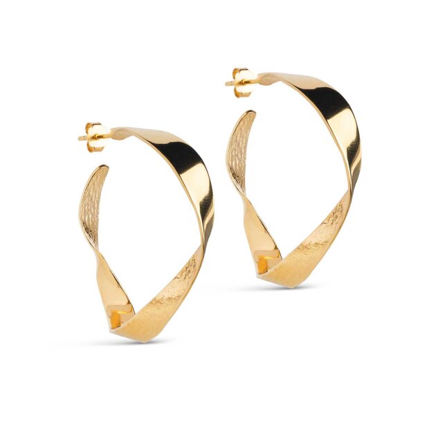 Billede af Scarlet Large Hoop Øreringe | Forgyldt Fra Enamel Copenhagen