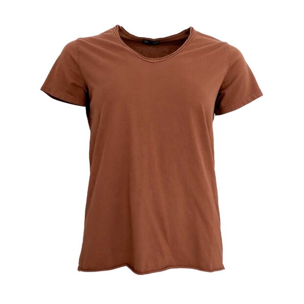 Billede af Aida T-shirt M/v-hals | Coffee Fra Black Colour