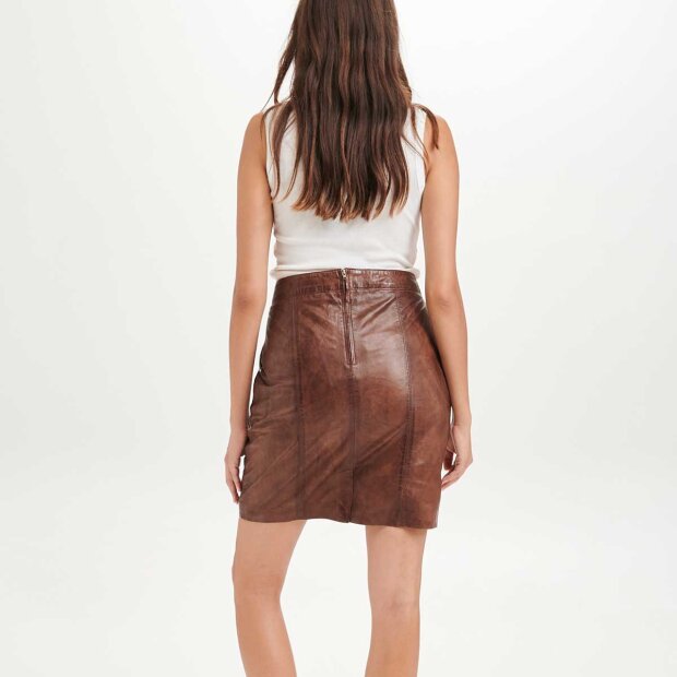 BTF CPH - PENCIL NEDERDEL M/LOMMER | CAROB BROWN