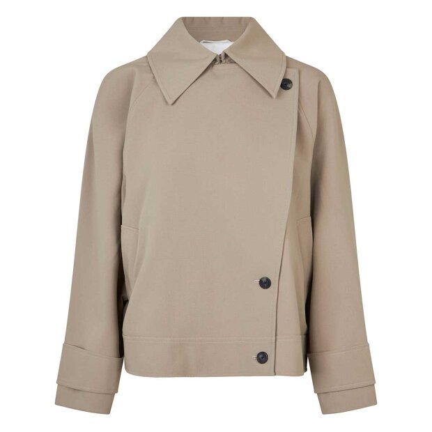Billede af Silvia Trench Jakke | Roasted Cashew Fra Second Female