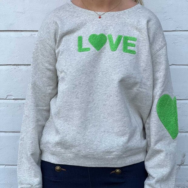 Billede af Sweatshirt | Love Grå/grøn Fra Rosas Love