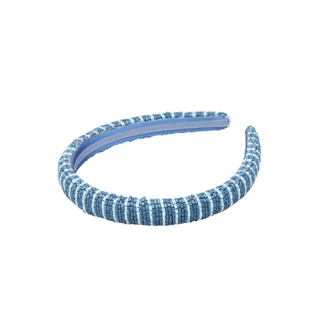 Billede af Elmly Slim Hårbøjle M/perler | Coronet Blue Fra Beck Søndergaard