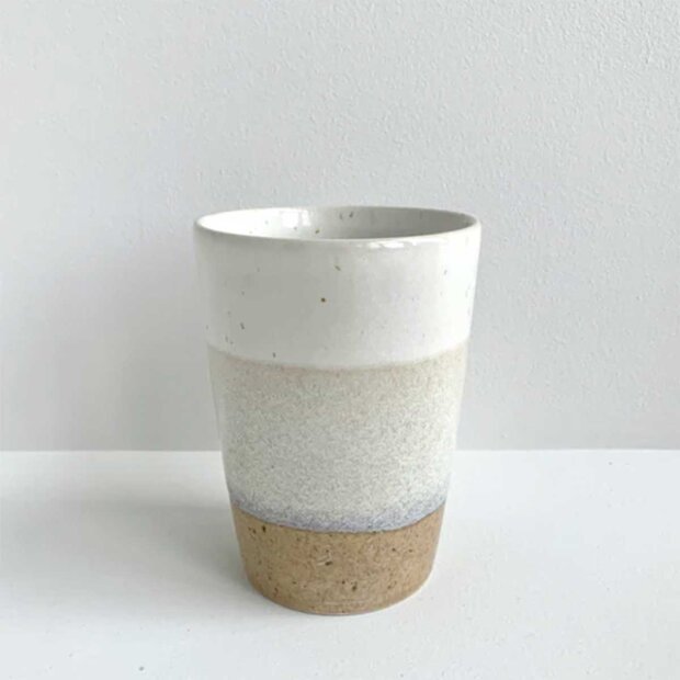 BORNHOLMS KERAMIKFABRIK - TALL CUP | LIMESTONE/CURRY