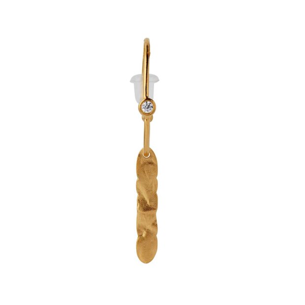 Billede af Big Dot Creol Ørering M/ Gold Splash | Forgyldt Fra Stine A